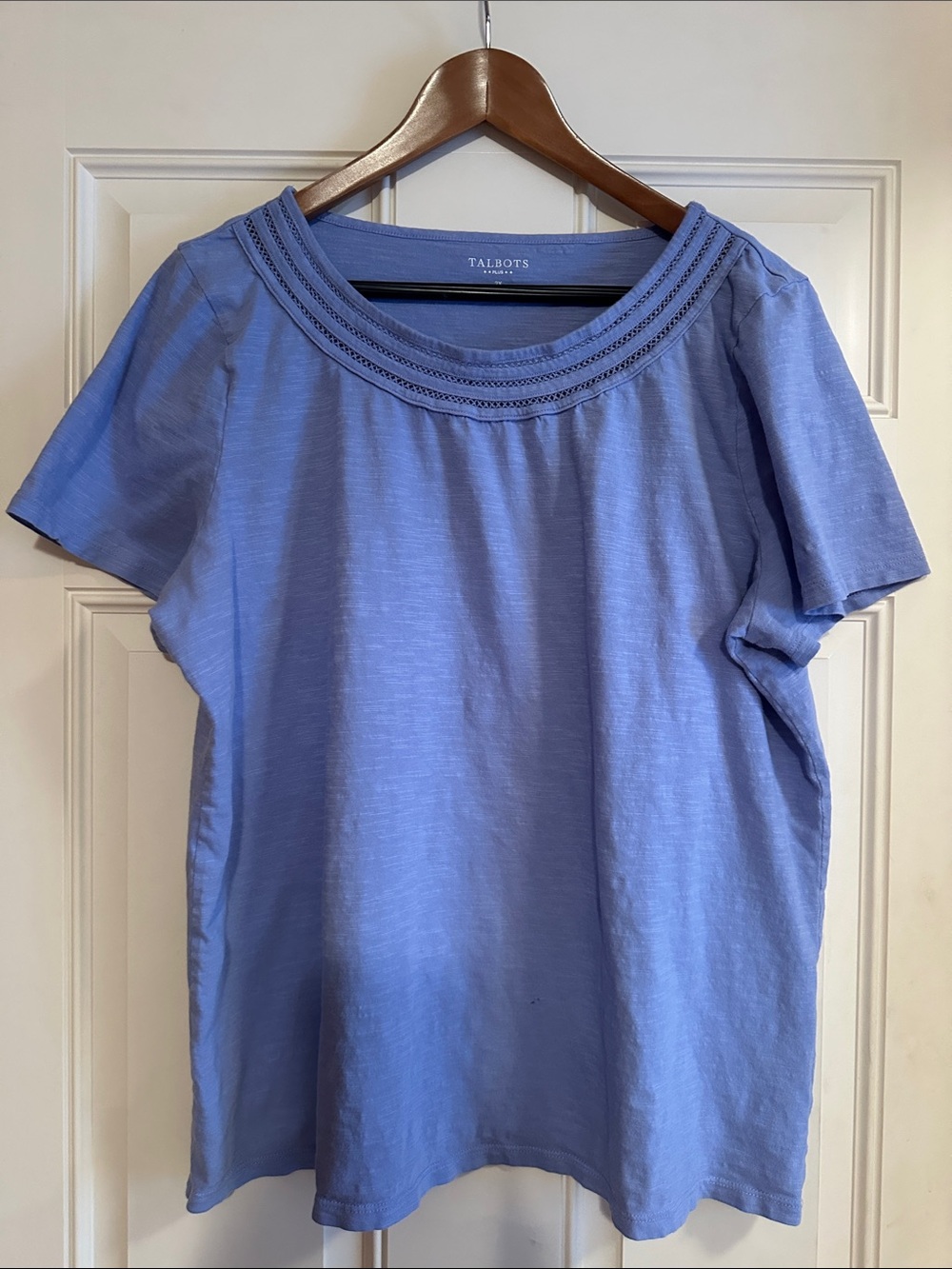 Talbots Periwinkle Short Sleeve Scoop-Neck Tee